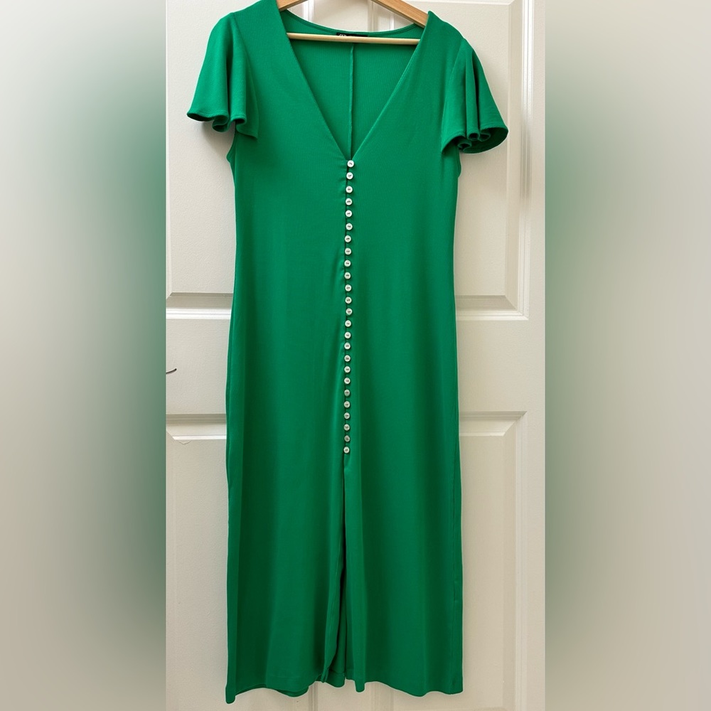 COPY - Green Midi Button Dress